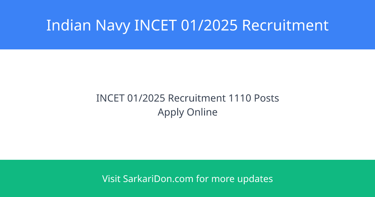 Indian Navy Recruitment 2025 Join As Civilian or Sailor - Complete Guide - Exam Notification | SarkariDon