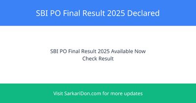 SBI PO Final Result 2025 Declared Check Your Selection Now for 541 Vacancy Posts - Exam Result Announcement | SarkariDon