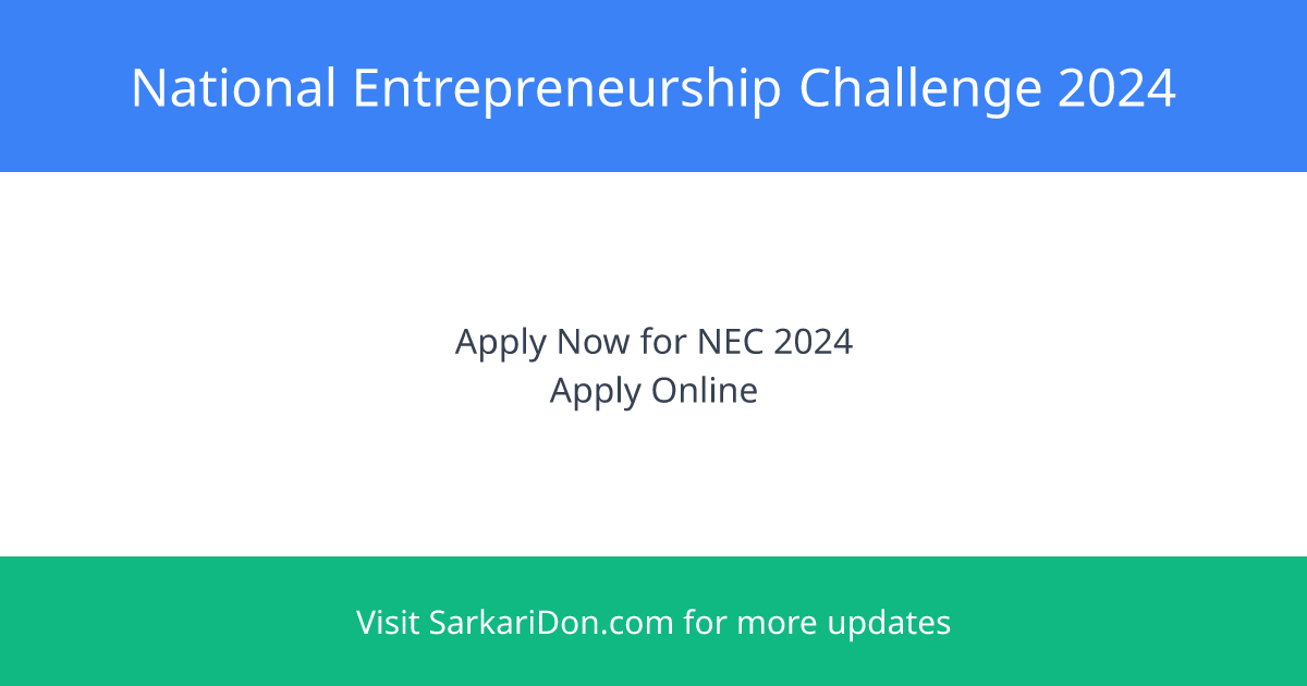 Empowering Indias Entrepreneurs IIT Bombays National Entrepreneurship Challenge - Exam Notification | SarkariDon