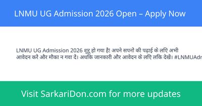 LNMU UG Admission 2026 Open Apply Now - Sarkari Naukri Update | SarkariDon