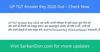UP TGT Answer Key 2026 Out Check Now - Exam Result Announcement | SarkariDon