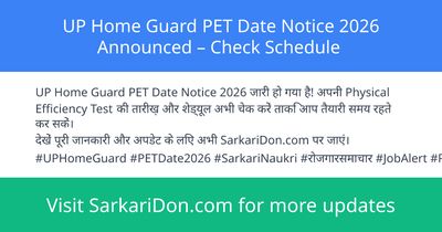 UP Home Guard PET Date Notice 2026 Announced Check Schedule - Exam Notification | SarkariDon