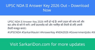 UPSC NDA II Answer Key 2026 Out Download Now - Exam Result Announcement | SarkariDon